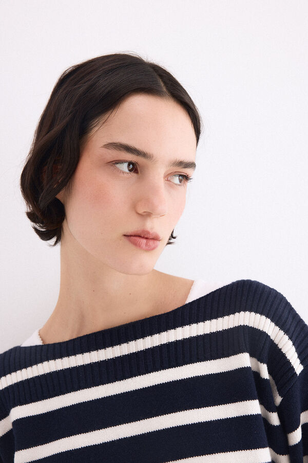 Pedro del Hierro Jersey rayas bicolor Azul
