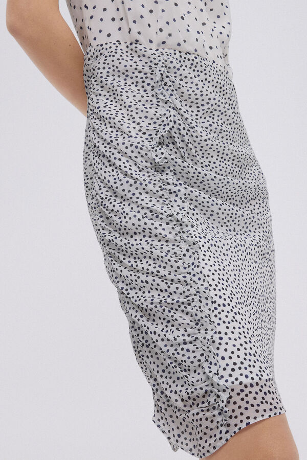 Pedro del Hierro Vestidos lunares franzidos Marfim