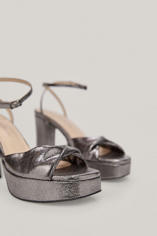 Pedro del Hierro Sandalia plataforma piel Cizento