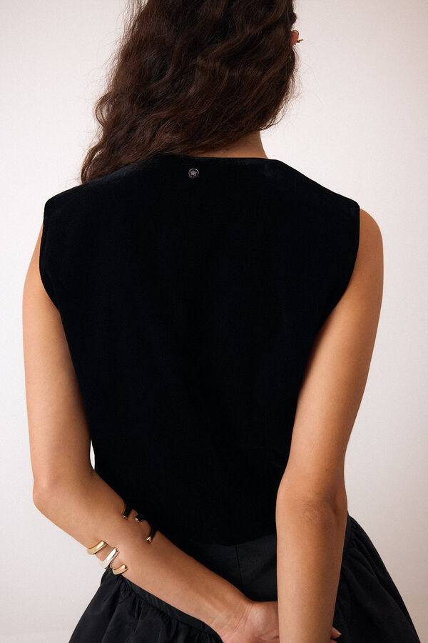 Pedro del Hierro Chaleco terciopelo Negro