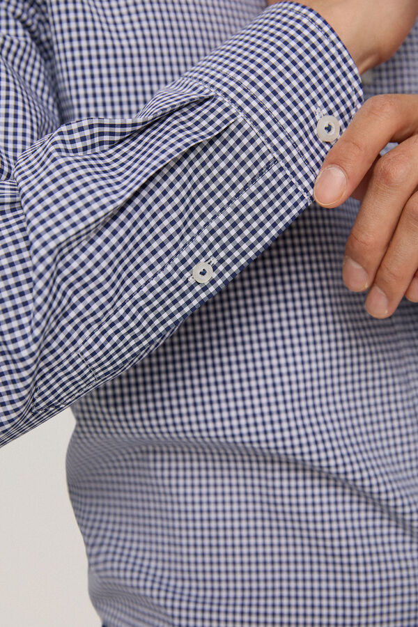 Pedro del Hierro Camisa cuadro vichy slim facil plancha libre de olores Azul