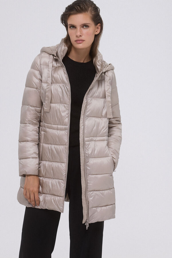 Pedro del Hierro Parka acolchoada capuz Beige