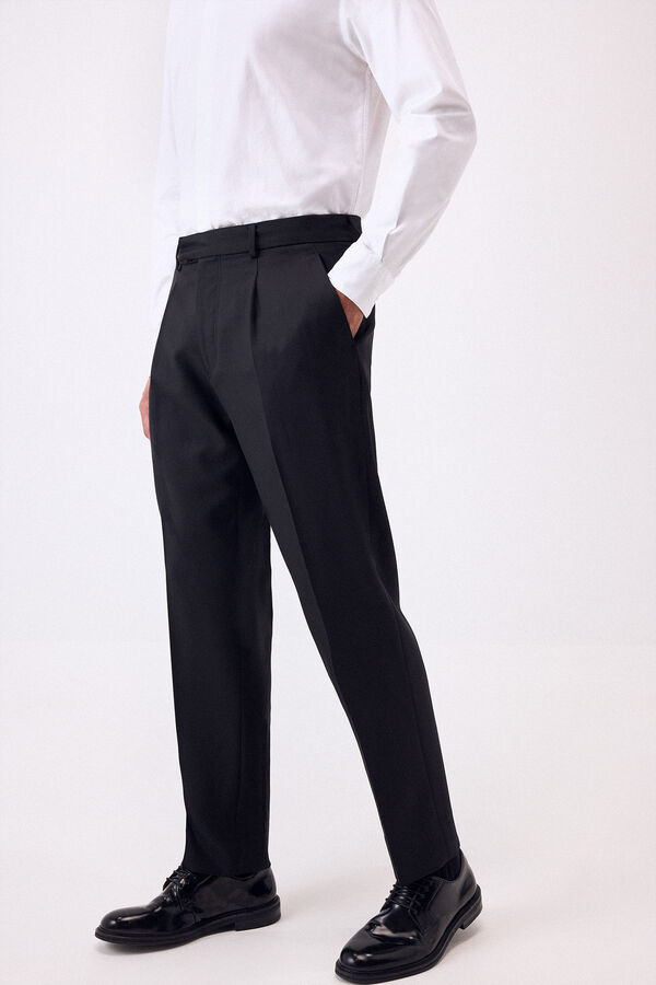 Pedro del Hierro Pantal&oacute;n pinzas going out Negro