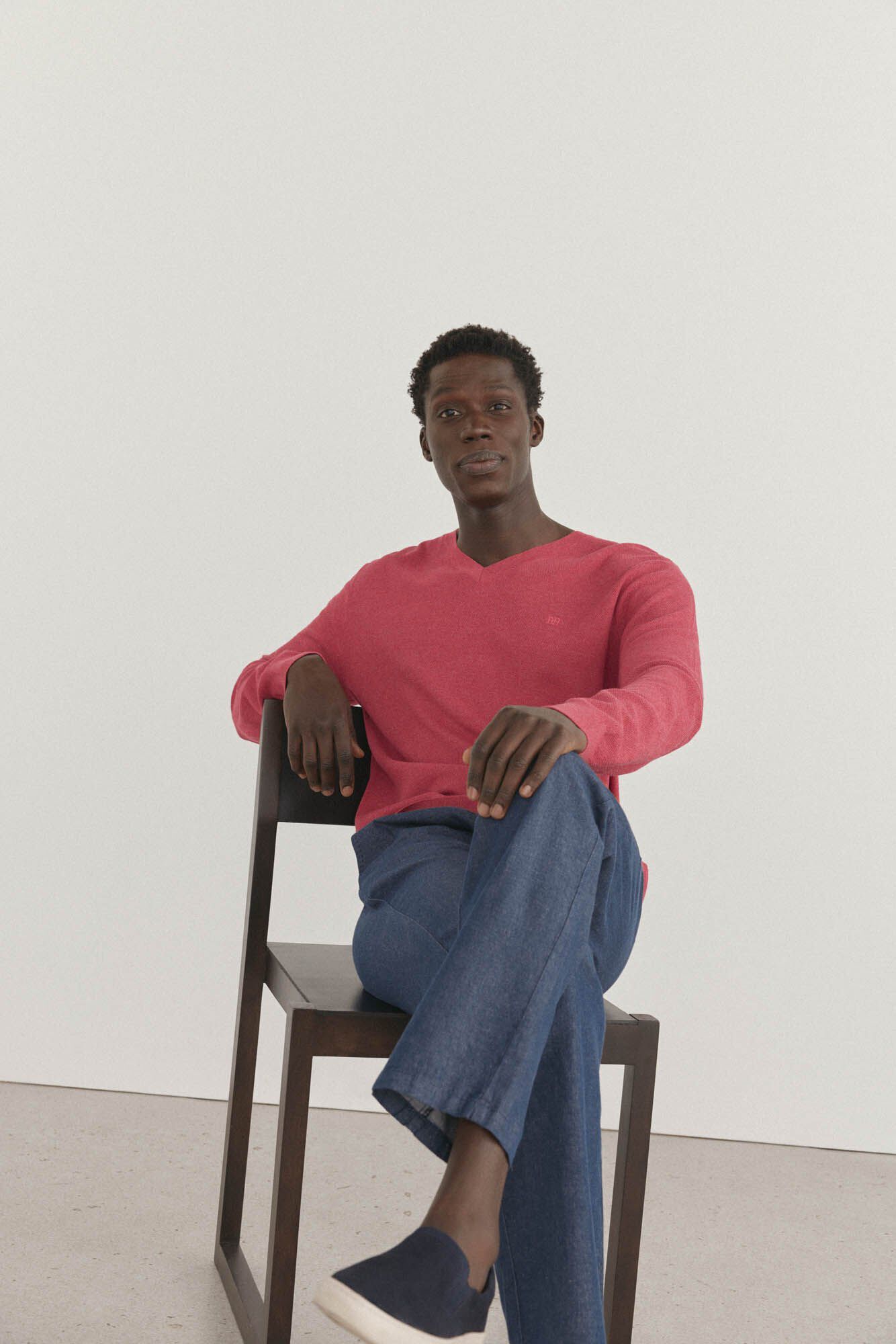 Pedro del Hierro Camisola lisa com decote em V