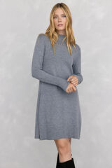 Pedro del Hierro Vestido de punto costura central lana Gris
