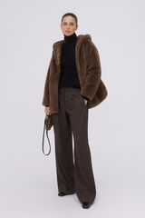 Pedro del Hierro Parka pelo reversible Marr&oacute;n