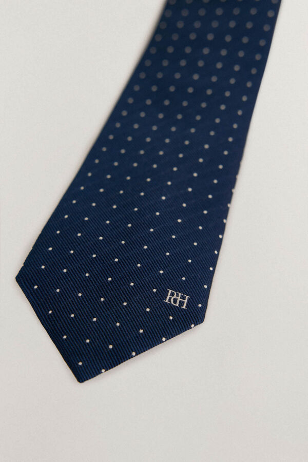 Pedro del Hierro Corbata seda natural Azul