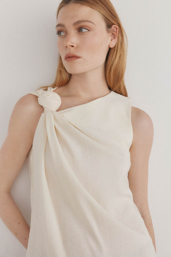 Pedro del Hierro Top detalle nudo Crudo