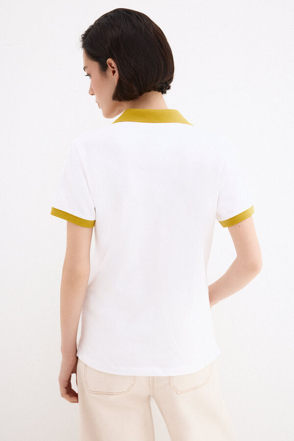 Pedro del Hierro Polo de manga curta com contrastes Branco