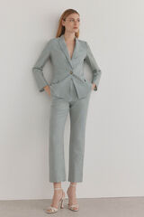 Pedro del Hierro Pantal&oacute;n de traje cuadros Vichy Azul