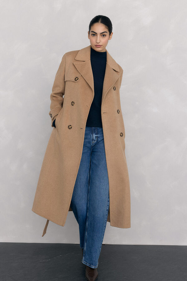 Pedro del Hierro Camiseta cuello alto arrugada Azul