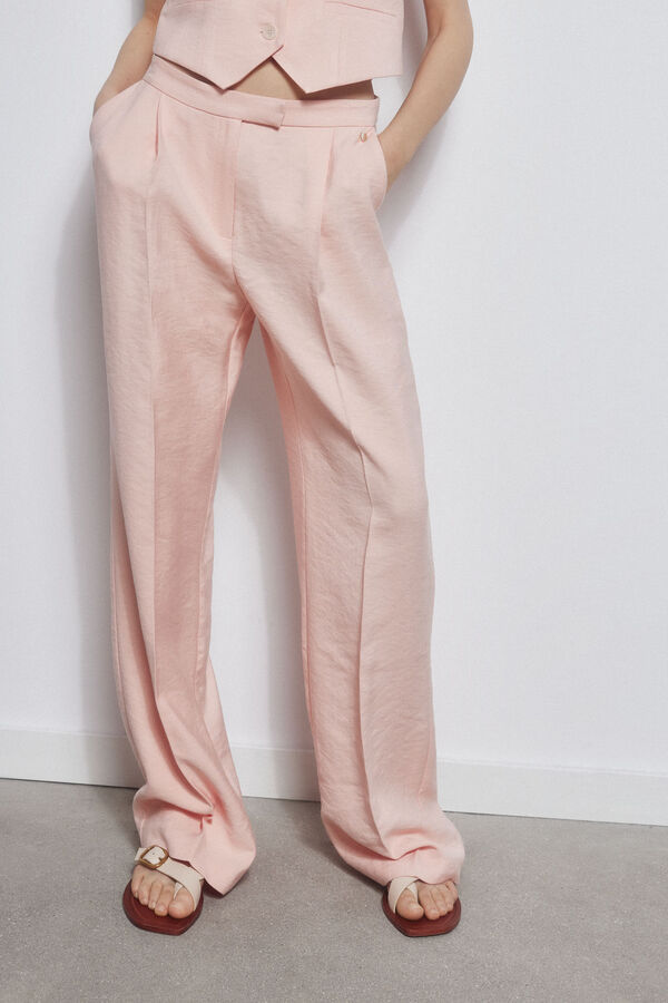 Pedro del Hierro Pantal&oacute;n traje pinza Rosa