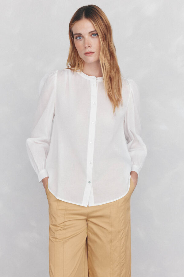 Pedro del Hierro Blusa lisa e solta Branco