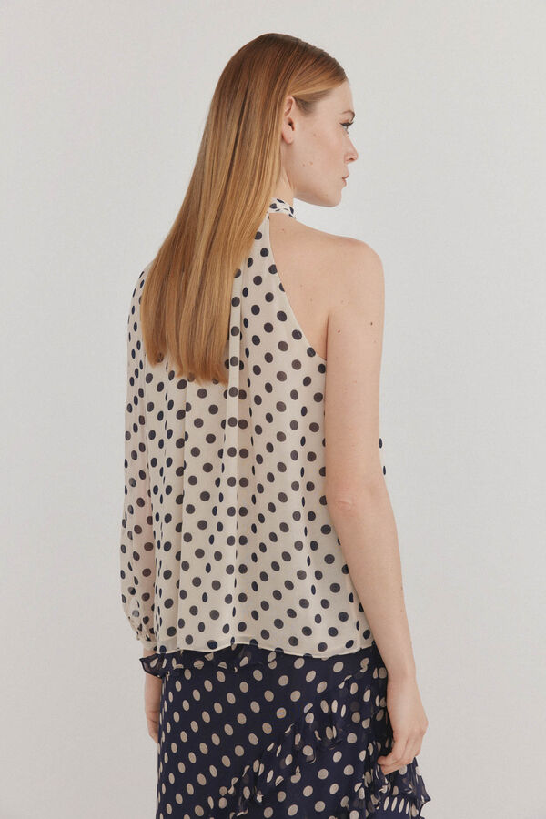 Pedro del Hierro Blusa fluida asim&eacute;trica Azul