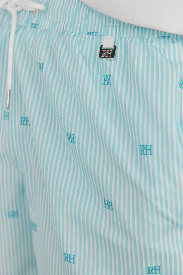 Pedro del Hierro Mai&ocirc; com estampado de logo riscas Verde