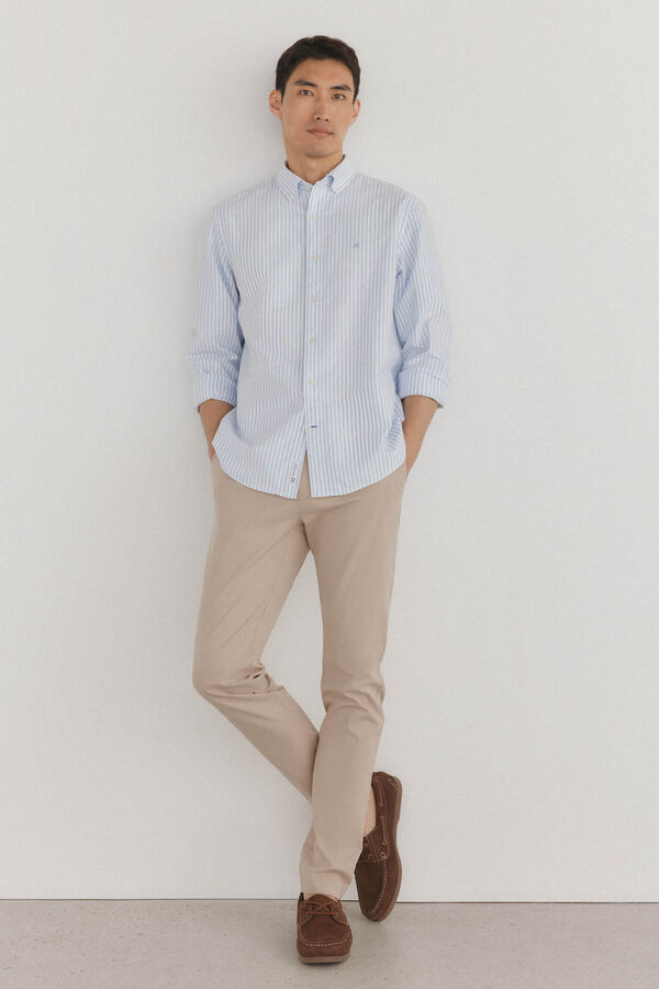 Pedro del Hierro Camisa iconic oxford raya candela Azul