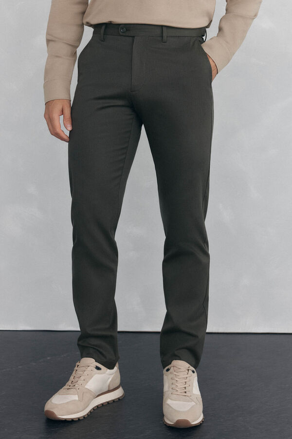 Pedro del Hierro Cal&ccedil;a cal&ccedil;as chino com estampa slim fit Verde
