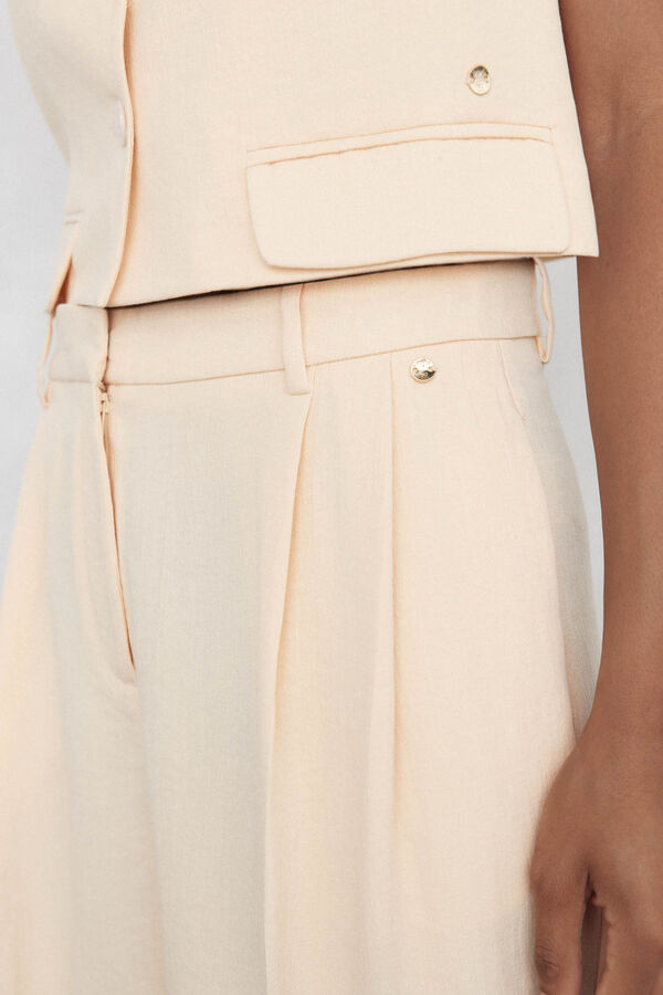 Pedro del Hierro Calças retas fato Amarelo