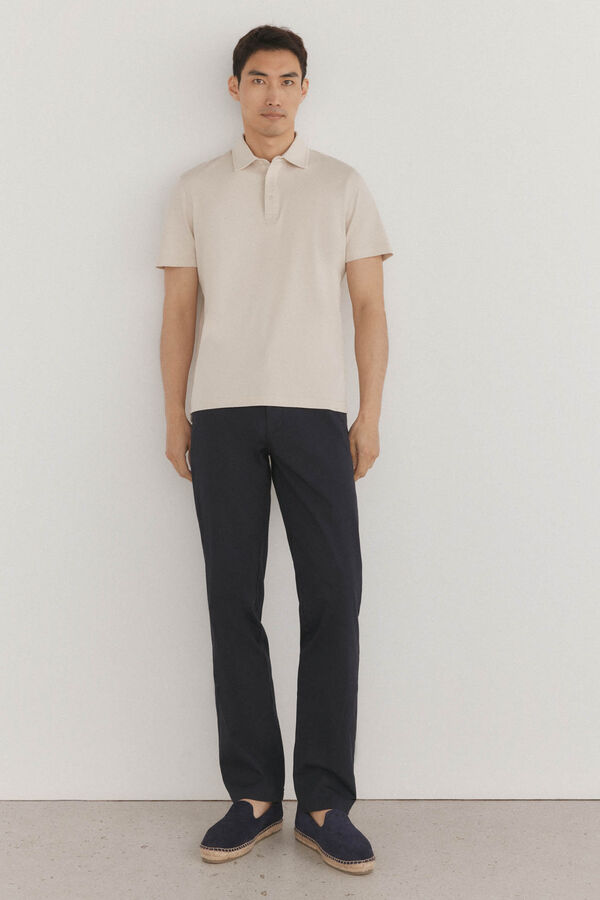 Pedro del Hierro Camisa polo mercerizada Beige