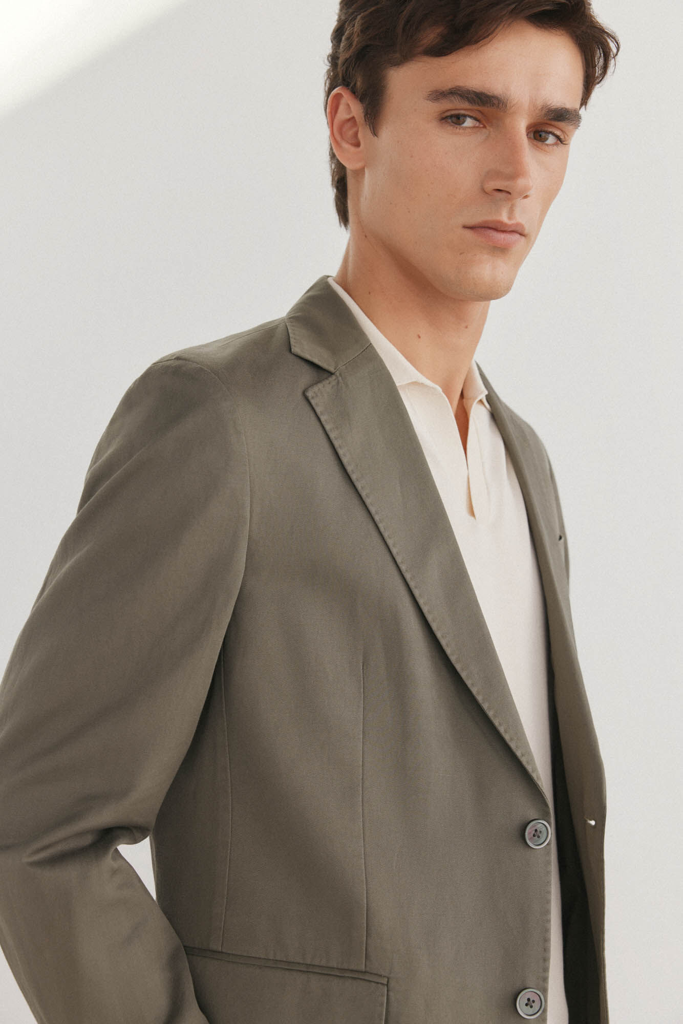 Pedro del Hierro Blazer de algod&atilde;o e linho