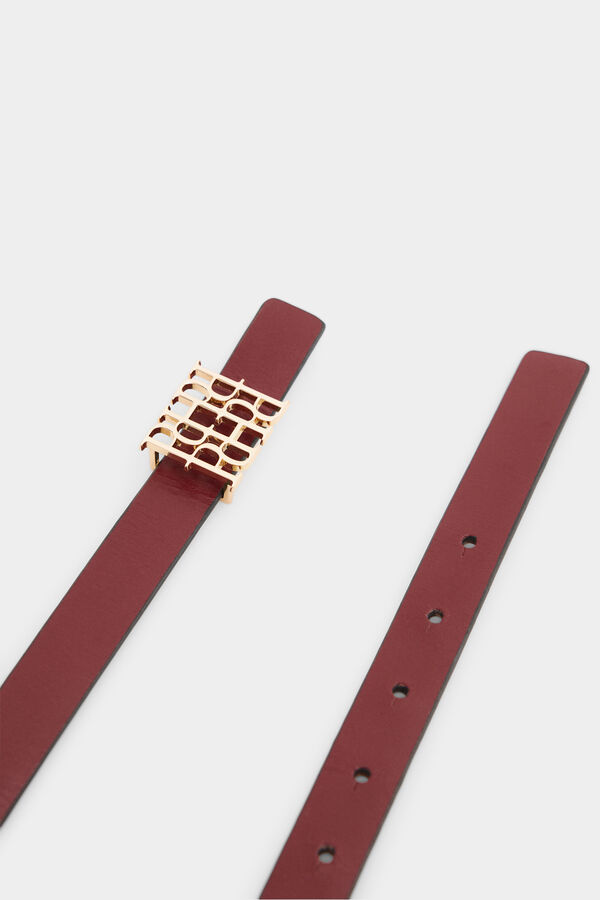Pedro del Hierro Cintur&oacute;n reversible de piel Rojo