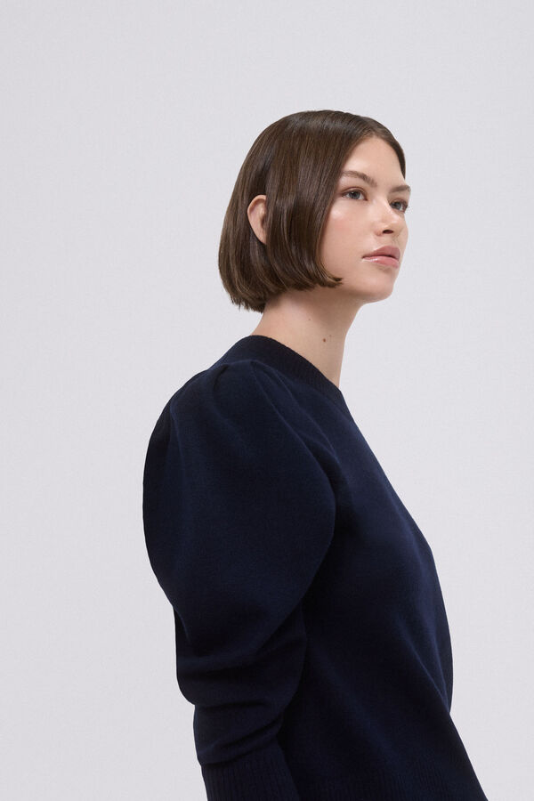 TFP by Tamara Falc&oacute; Jersey frunces 100% lana Azul