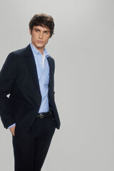 Pedro del Hierro Americana algod&oacute;n y lana Azul