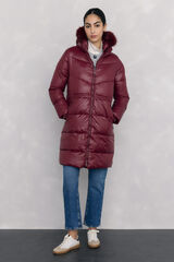 Pedro del Hierro Parka comprida capuz Bordeaux