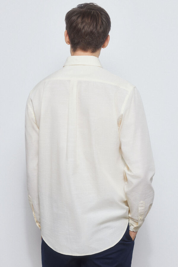 Pedro del Hierro Camisa mil rayas algod&oacute;n flam&eacute; Amarillo