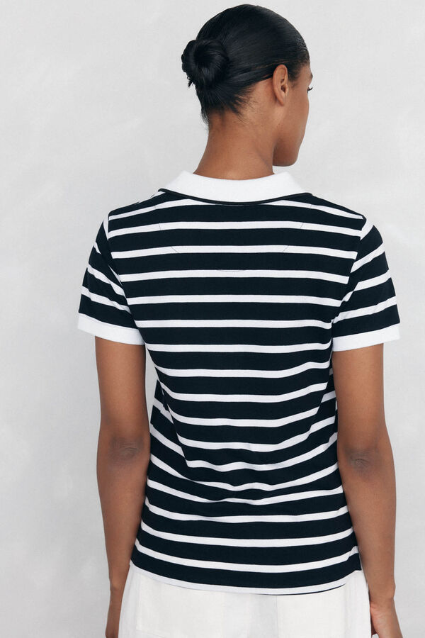 Pedro del Hierro Polo manga corta rayas Negro