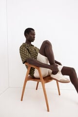 Pedro del Hierro Camisa estampada manga curta Verde