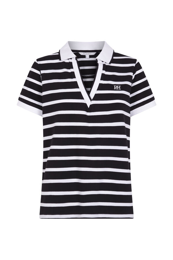 Pedro del Hierro Polo manga corta rayas Negro