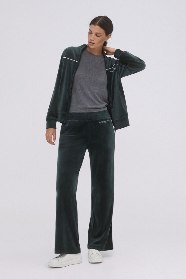 Pedro del Hierro Cal&ccedil;as de tecido de veludo Verde