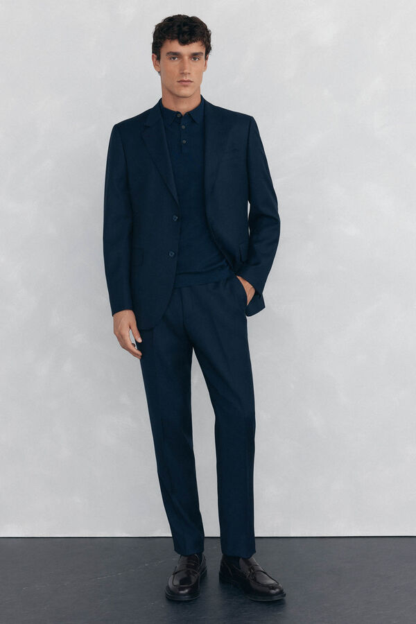 Pedro del Hierro Americana ojo de perdiz bi-stretch slim fit Azul