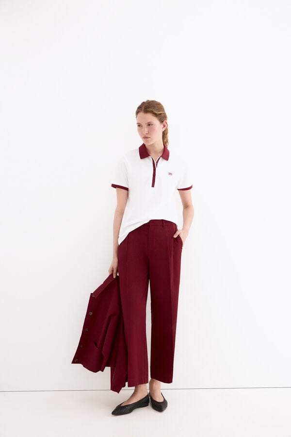 Pedro del Hierro Polo de manga curta Branco