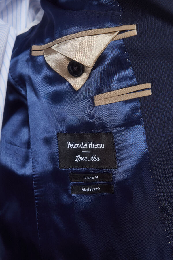 Pedro del Hierro Blazer axadrezado tailored fit Azul