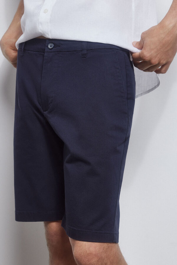 Pedro del Hierro Cal&ccedil;as bermuda chino premium flex  Azul