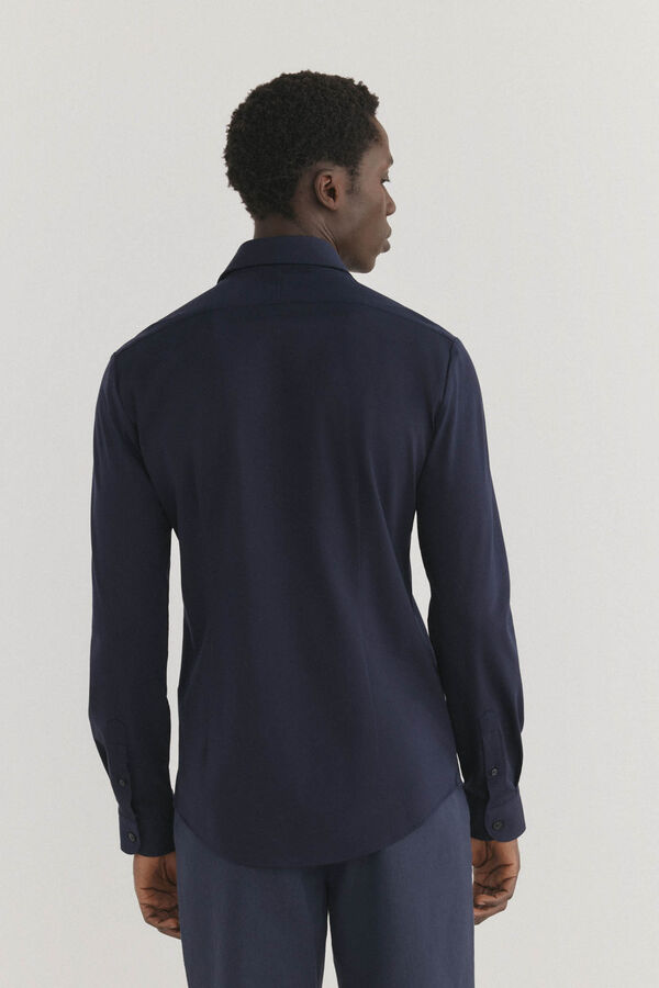 Pedro del Hierro Camisa punto slim fit Azul