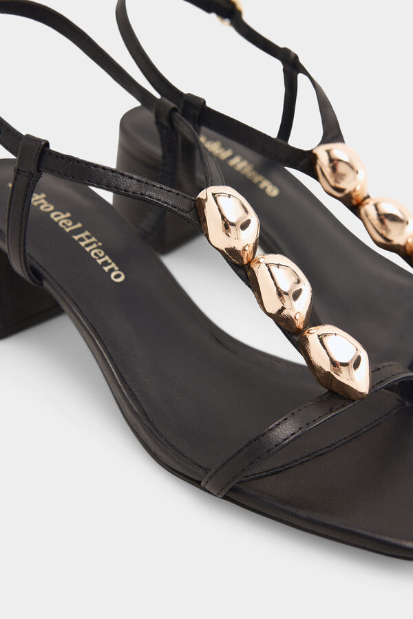 Pedro del Hierro Sand&aacute;lia joia Preto