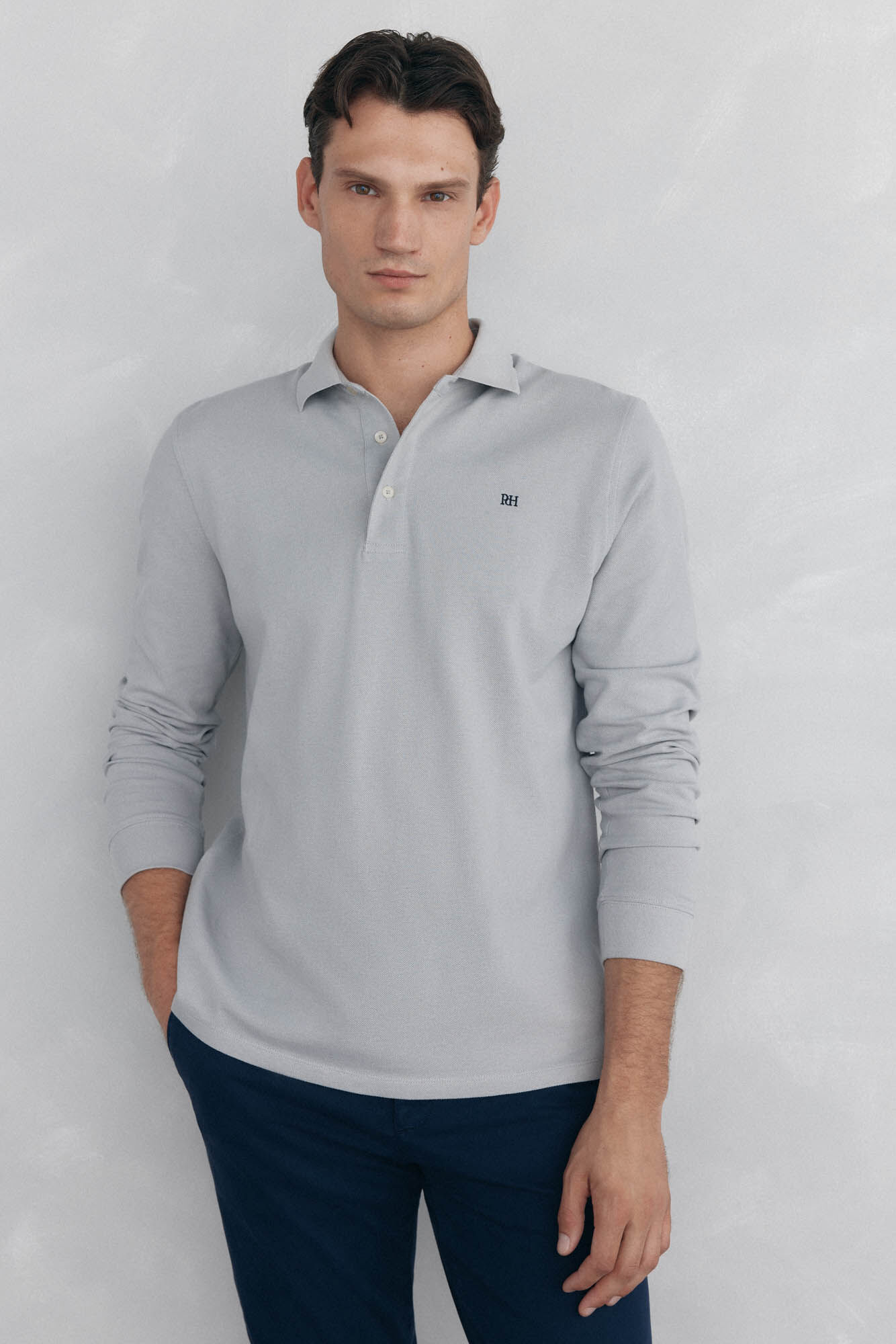 Pedro del Hierro Polo b&aacute;sico manga larga