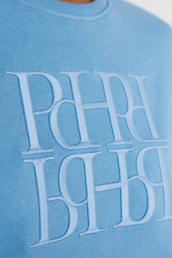 Pedro del Hierro Sweatshirt lisa algod&atilde;o Azul