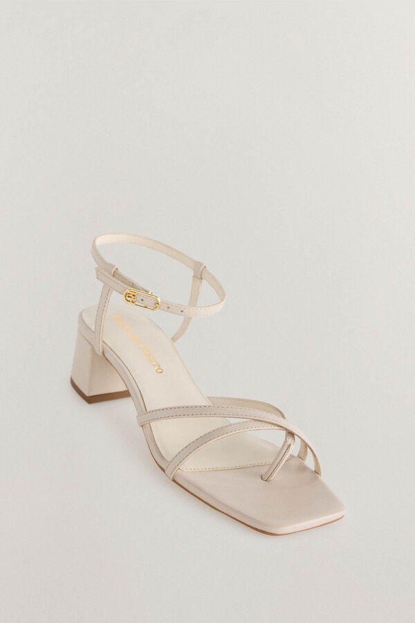 Pedro del Hierro Sandalia tac&oacute;n medio Blanco