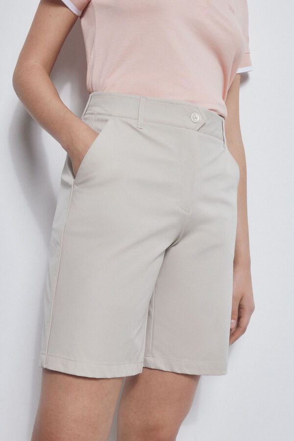 Pedro del Hierro Bermudas lisas t&eacute;cnica GOLFE Marrom