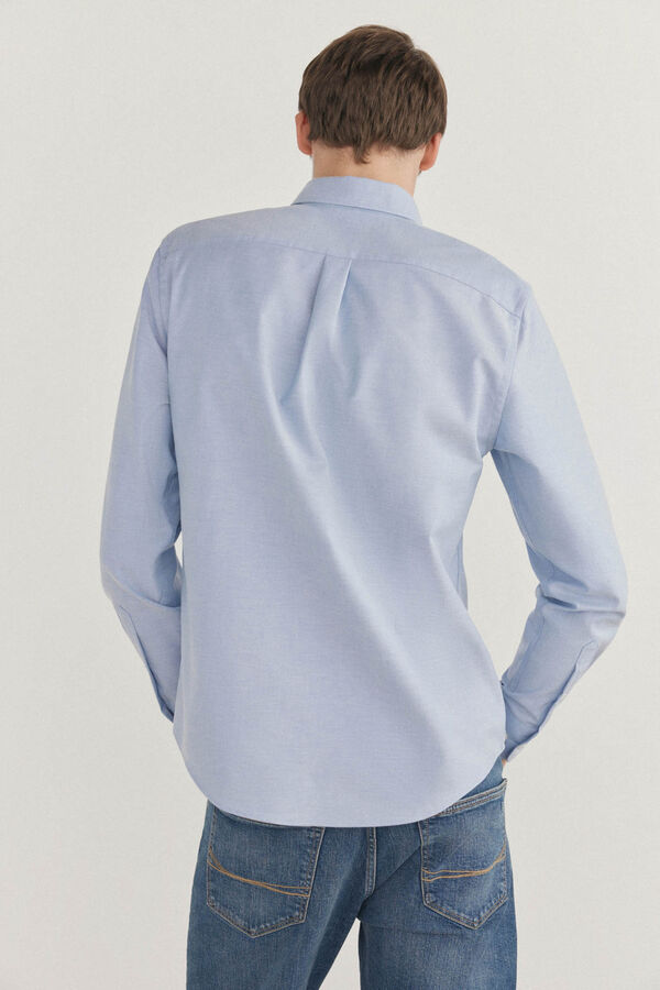 Pedro del Hierro Camisa non iron oxford liso Azul
