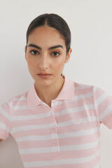 Pedro del Hierro Polo de golfe riscas Rosa