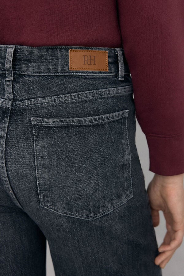 Pedro del Hierro Cal&ccedil;a jeans b&aacute;sica de perna larga Cizento