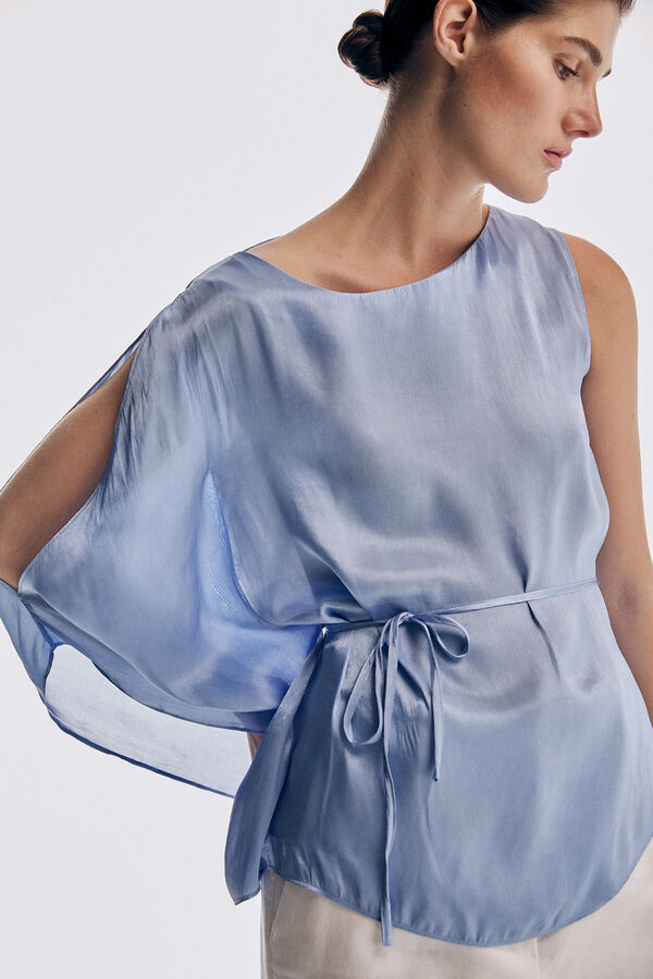 Pedro del Hierro Top escote caja Azul