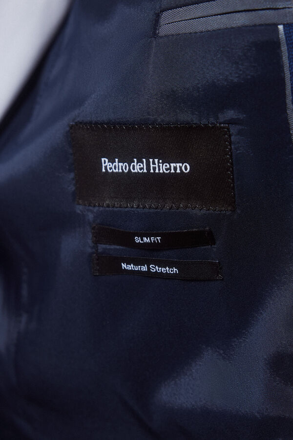 Pedro del Hierro Blazer azul bi-stretch slim Azul
