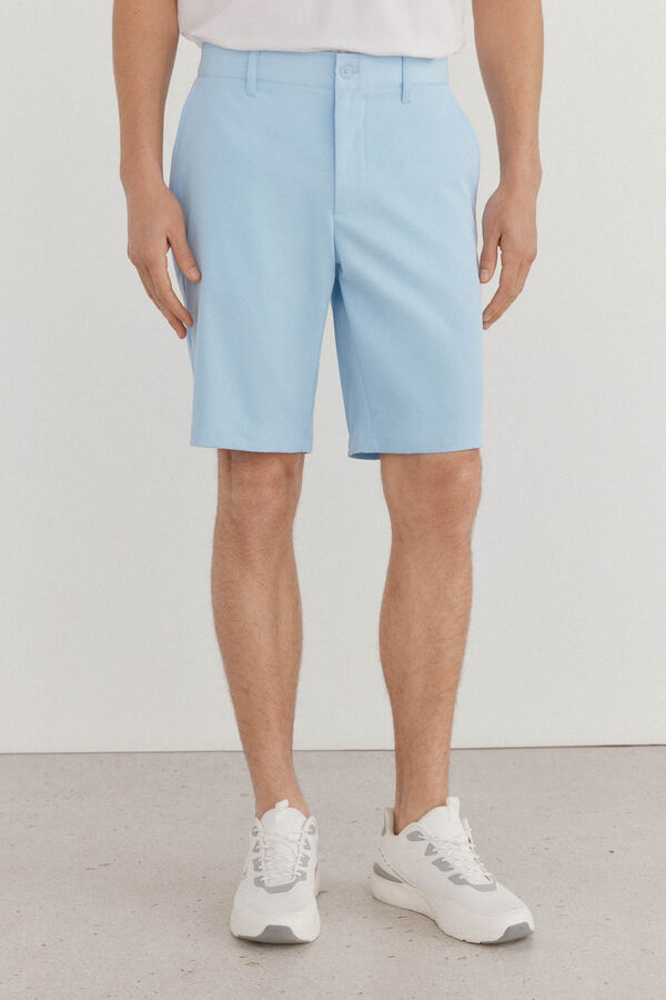 Pedro del Hierro Bermudas de golfe lisas Azul