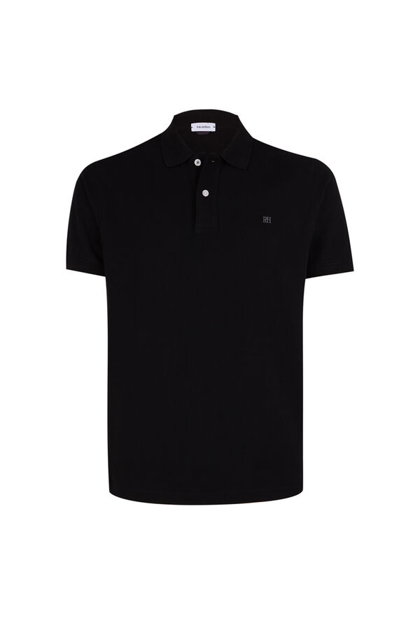 Pedro del Hierro Polo b&aacute;sico piqu&eacute; Negro